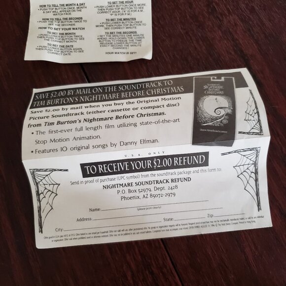 Nightmare Before Christmas Tim Burton Burger King watch 1993 - Picture 10 of 10